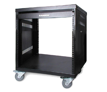 Lamson Racks Samson SRK12 - 12U Solid Steel Equipment Rack w/ Locking Castors ...